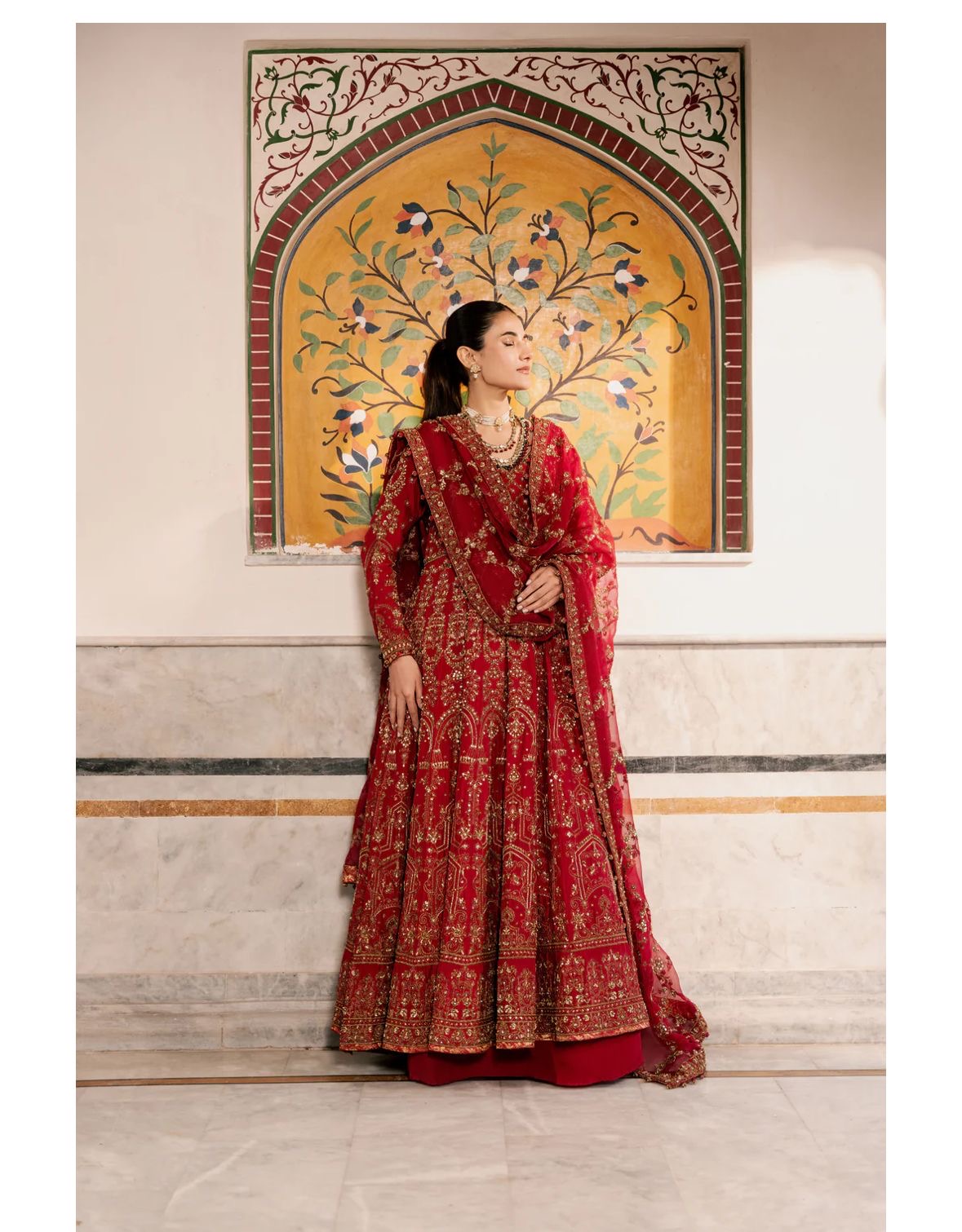 Agha Noor bridal dress red