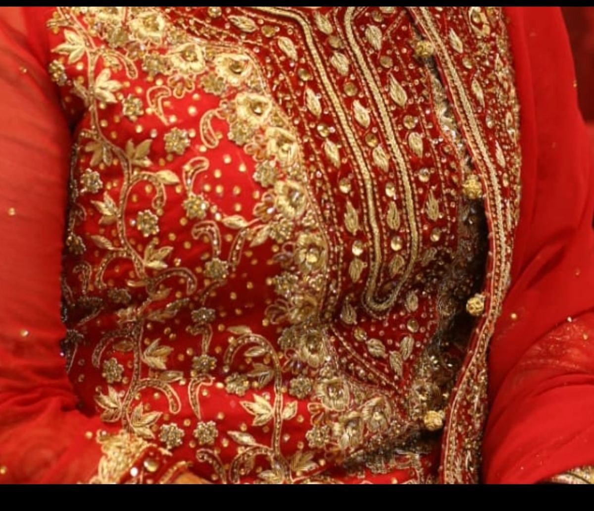 Red bridal lehenga