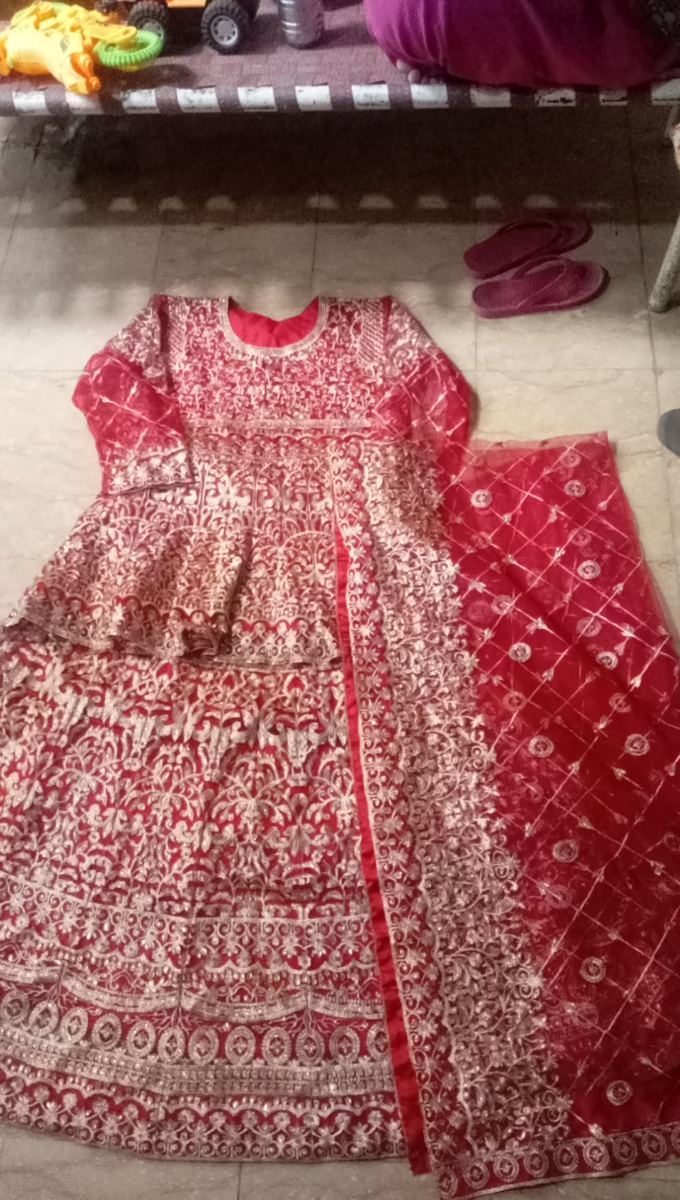 Red bridal lehnga