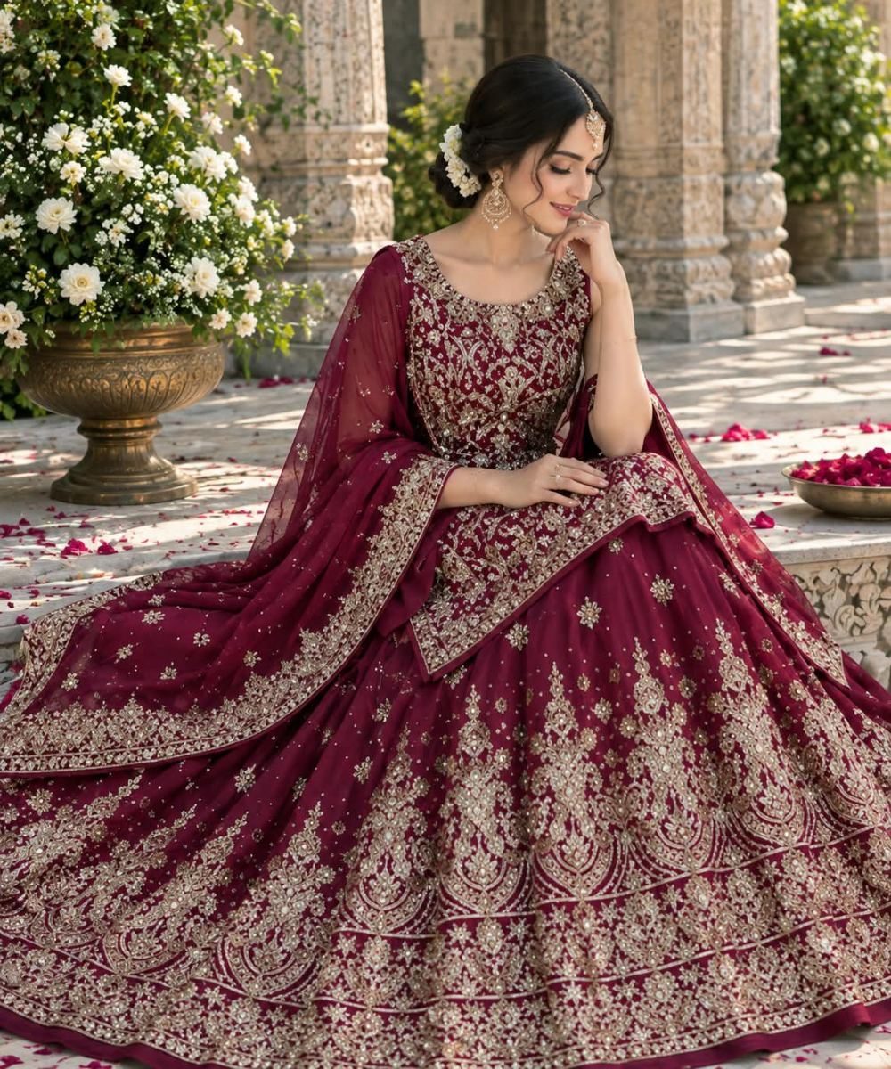 Red Rose Bridal Dress 