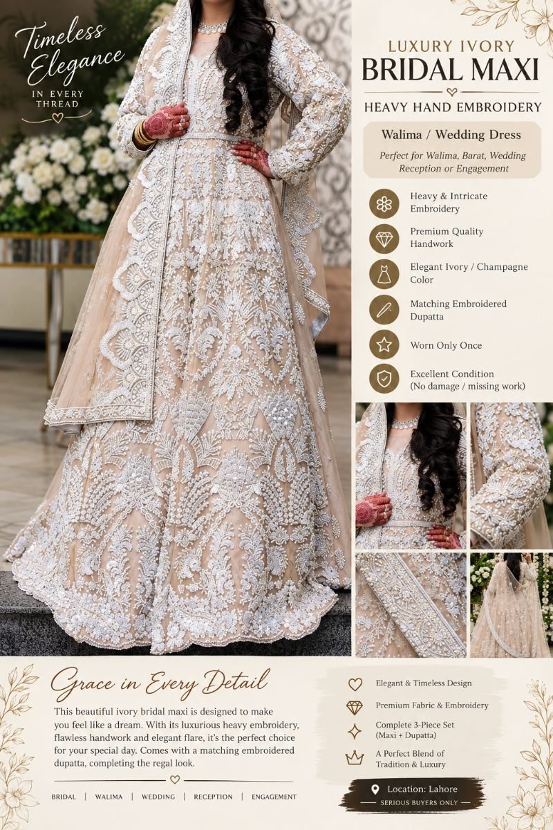 Bridal Maxi | Hand Embroidery
