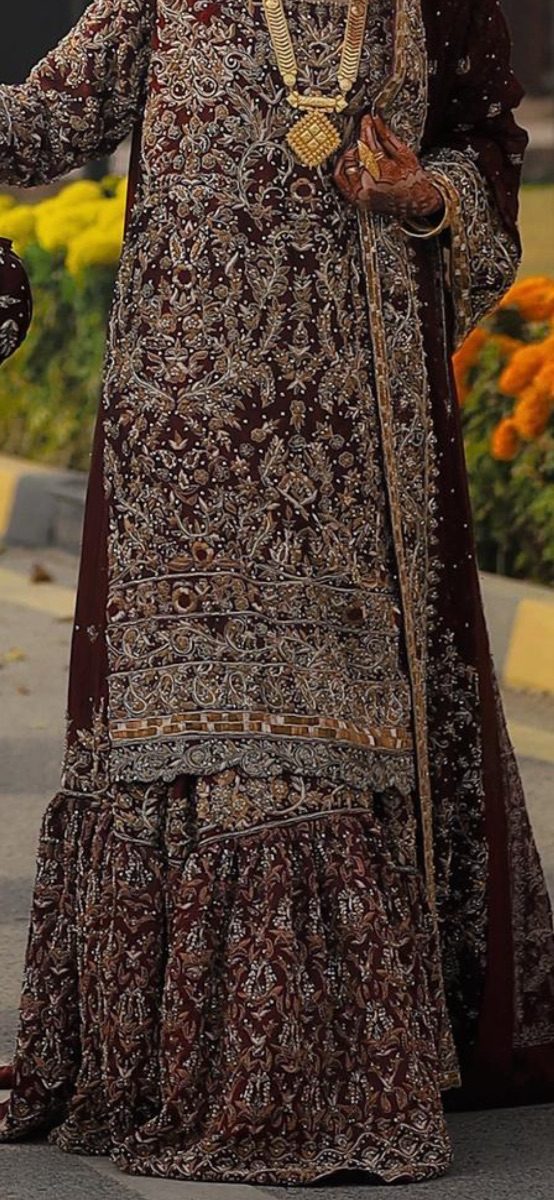 Maroon bridal farshi lehnga