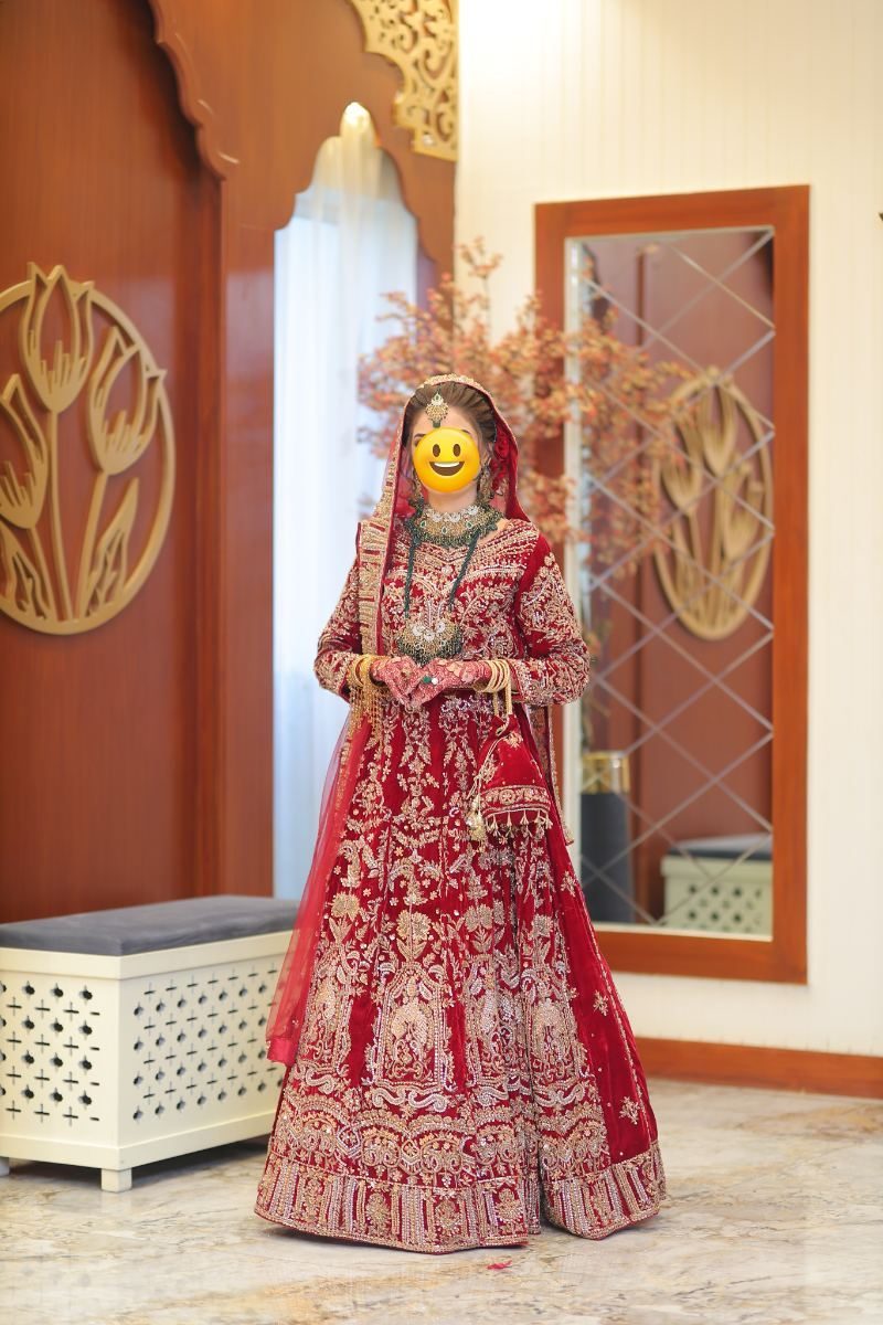 Red Velvet Bridal Lehenga I MNR Replica