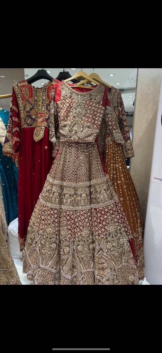 Red bridal lehenga