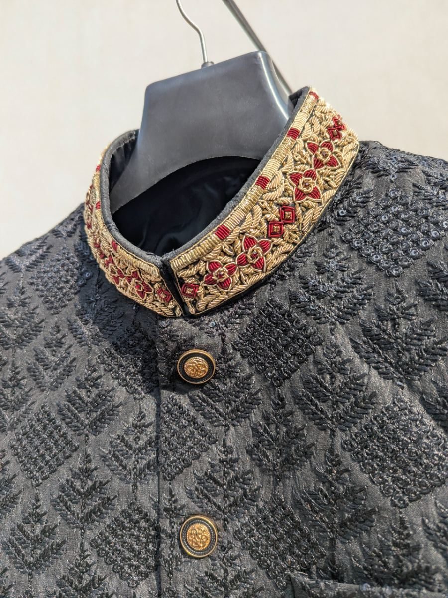 Groom Baraat Dress Set (Sherwani + Shirt and Trouser + Shoes + Qulla)
